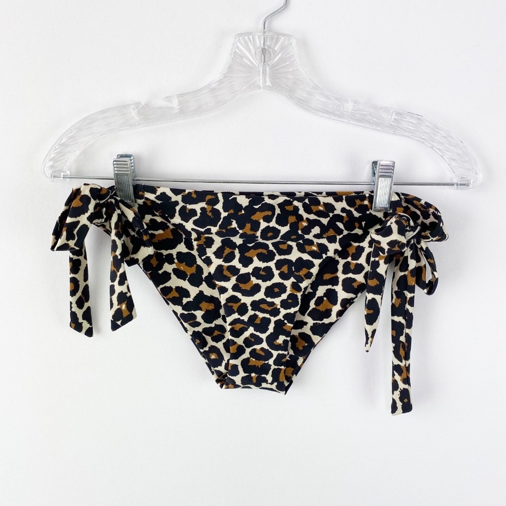 Show Me Your Mumu Mermaid Bikini Bottom Size S Leopard Print Tie Waist